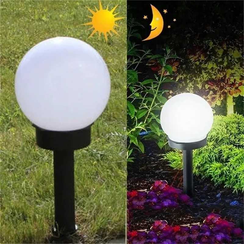 4/2pcs Solar Powered LED Bulb Lamp Energy Light Waterproof Outdoor Garden Light Street Solar Panel Ball Lights Lawn Yard Lamp W250607