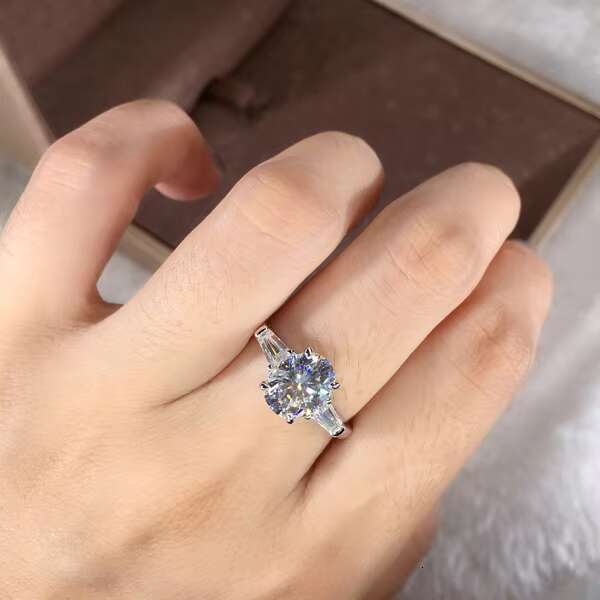 Roomy 10K 14K Gold Rings 2ct Oval Cut Moissanite Diamond Ring Engagement Rings Jewelry