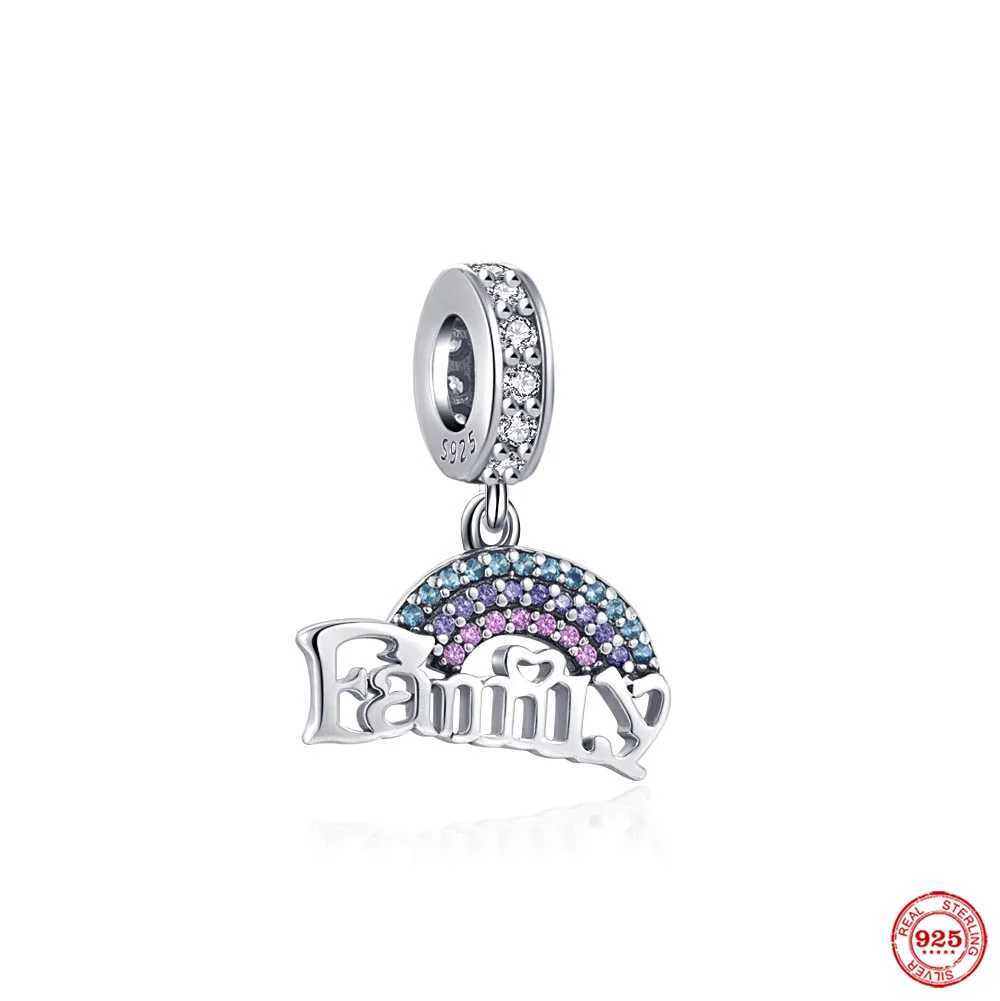 New Europe 925 Silver Family son Charm Fit Original Bracelet Accories Jewelry Pendant Boy Girl Shiny Mom Bead Sisters PendantXJ250607