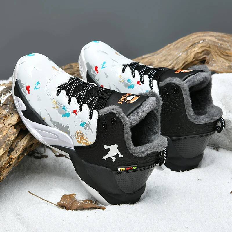 Ddmyoutdoor Ddmyoutdoor Winter Men Warm Basketball Women Comfortable Sports Plush Running Tenis Couple Shoes Walking Sneakers Outdoor Outdoor Shoes
