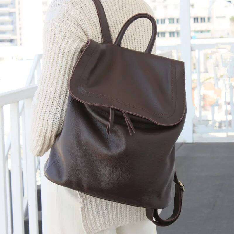 Designer Backpack Bag Women Genuine Leather Travel Bagpack High Quality Simple Bucket Style Large School Backpacks For Girls 2025/06/07