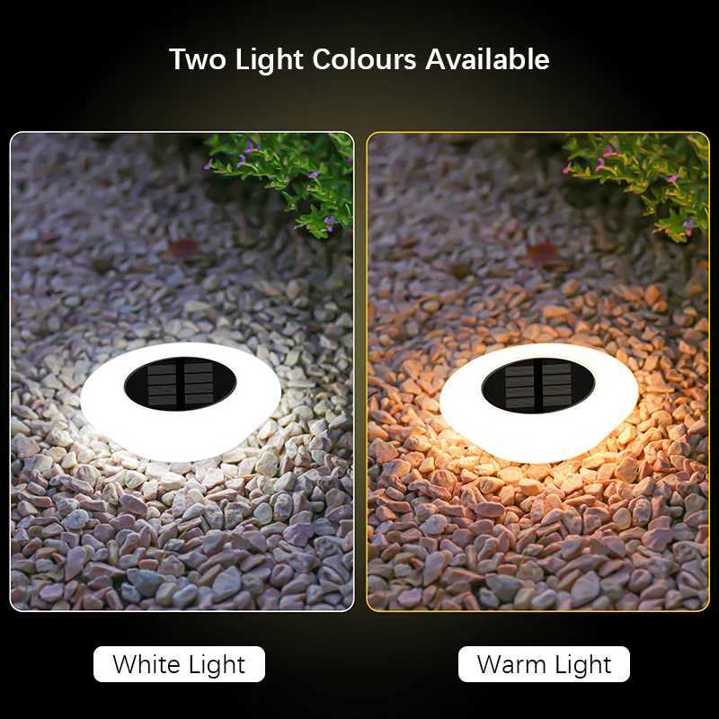 1/2Pack Solar Ground Lights Waterproof Outdoor Landscape Light 360 LED Lawn Lamp for Garden Pathway Yard Deck Camping Decor XJ250606