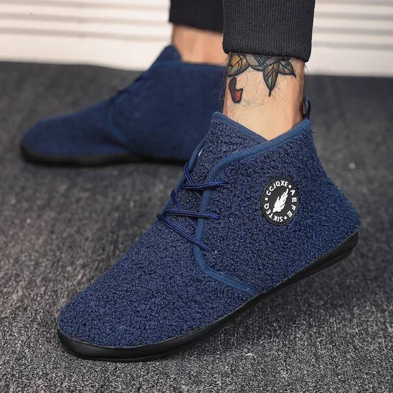 Ddmyoutdoor Warm Men S Bedroom House Slippers Boots Fashion Designer Shoe Comfortable Casual Flat Man Walking Shoes Outdoor Shoes