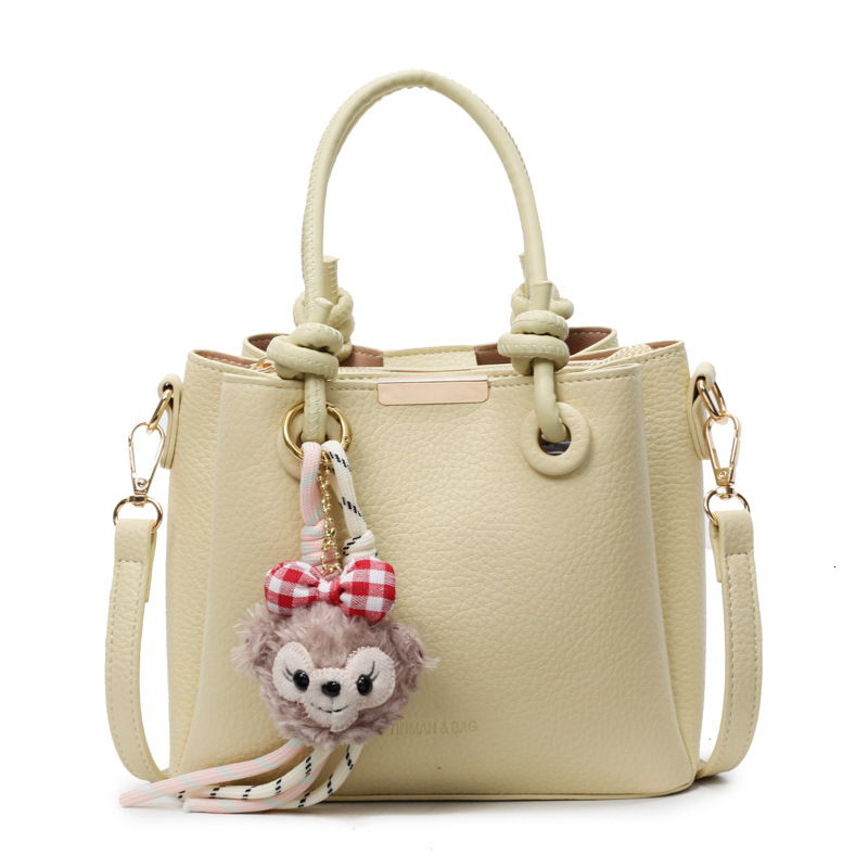 designer High-end Texture Litchi Pattern Bucket Bag for Women 2025 New Handheld Tote Basket Bag Fashion Versatile Shoulder Crossbod