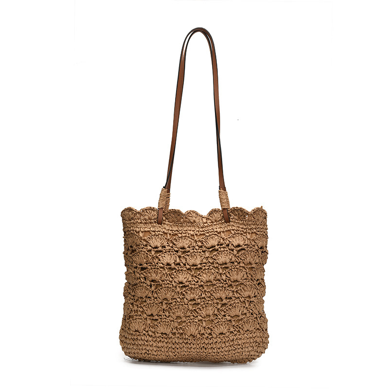 designer New Style Straw Woven Hollow Out Bag Versatile Straw Bag Women's Handbag Beach Vacation Shoulder Tote Bag