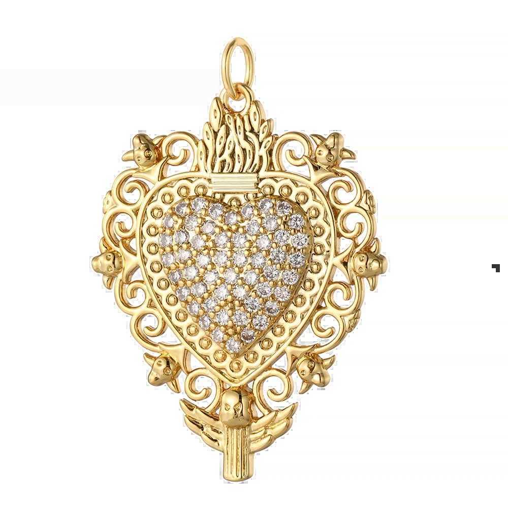 Bohemian Hearts Charms DIY Earrings Bracelet Necklace Accessories Gold Color Charms for Jewelry Making Supplies Designer XJ250607