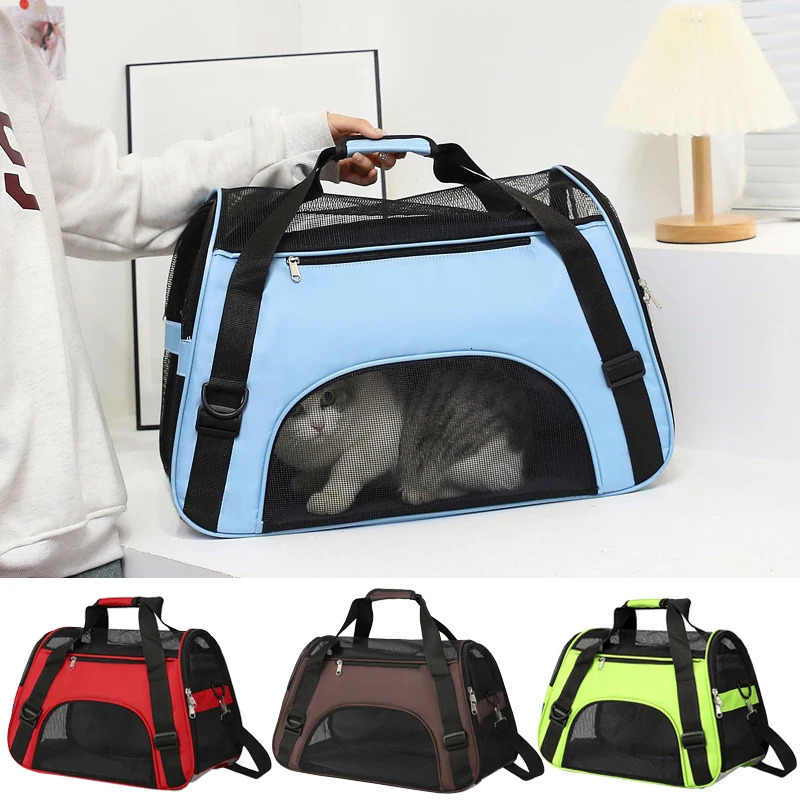 Portable Dog Cat Bag Pet Puppy Travel Bags Foldable Cats Handbag Travel Pet Bag Transport Bag 250603