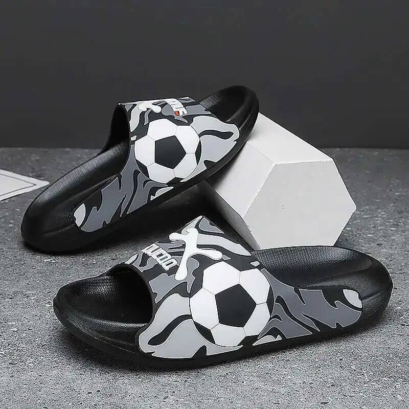 Ddmyoutdoor New Fashion Men S Slippers Brand Summer Sole Non Slip EVA Beach Shoes Football Male Slides Soft Thick Soled Slidee Slipper outdoor shoes