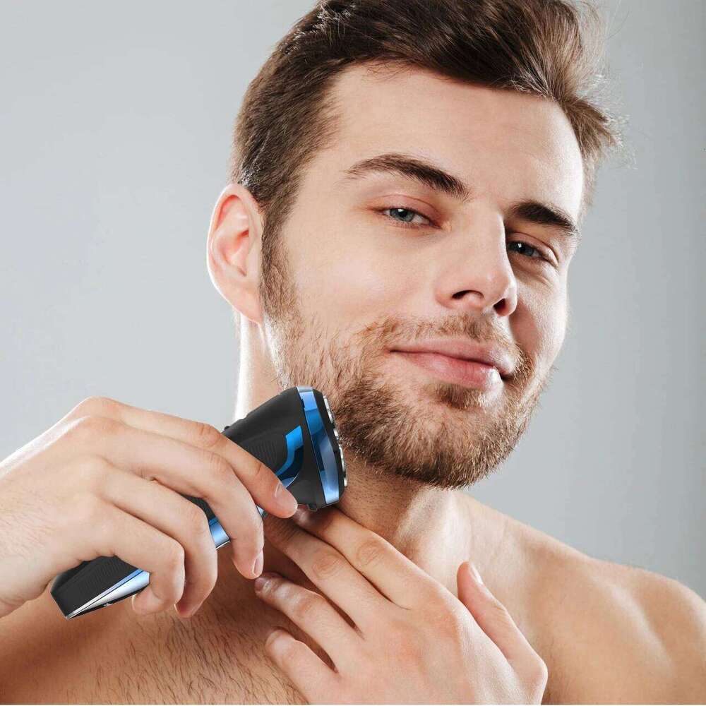 Hatteker Smart Shaver Upgrade Your Grooming Game 3 Flexible Heads LED Screen Fast Charging Perfect For Sensitive Skin Ht-906