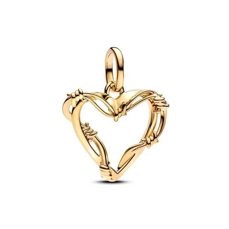 2025 New Rose Gold Pendant Charm Bead Fits Bracelets Bangle Necklace For Women Luxury DIY Jewelry Daily Party Festival Gift Hot XJ250607