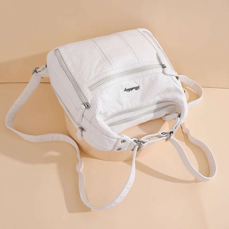 Annmouler 2022 Large Capacity Women Handbag Pu Leather Crossbody Female Multifunction Shoulder Bag Pink Sac A Main Femme