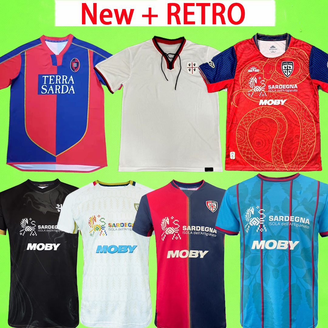 New + Retro 25 26 27 Cagliari Soccer Jerseys 2025 2026 2027 NANDEZ MAKOUMBOU LUVUMBO LAPADULA DEIOLA 1969 1970 03 04 Football Shirt T 2003 2004 Maglia da calcio SNAKE