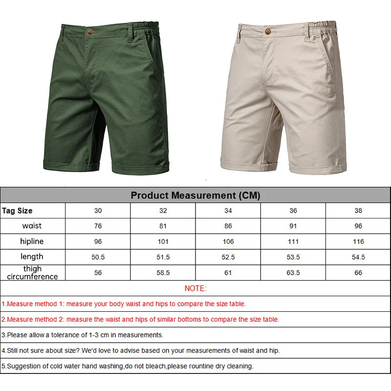 Men Shorts Summer Cotton Elastic Waist Casual Classic Fit Business Half Pants Stretch Khaki Chino Shorts Streetwear Beach Shorts 250605