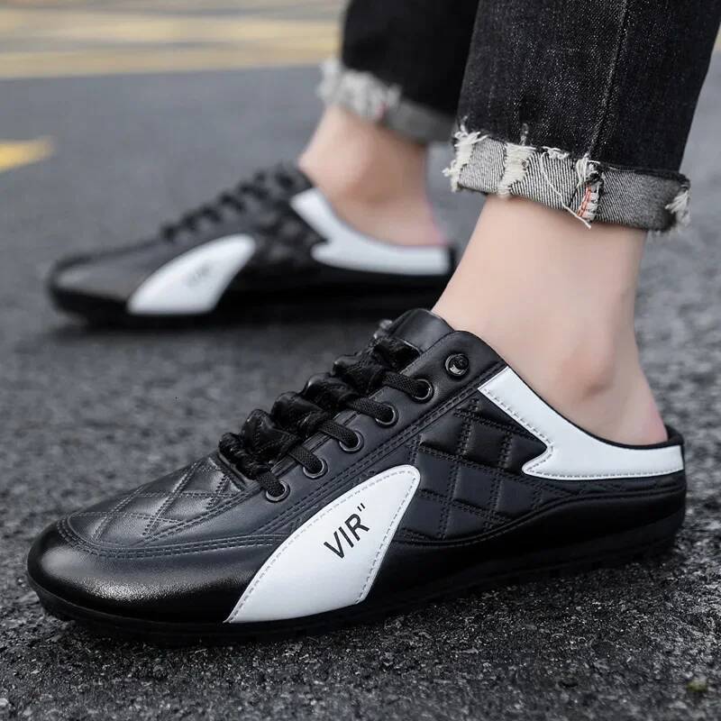 Ddmyoutdoor Men S Fashion Soft Soled Half Slippers Trendy Casual Sole Non Slip New Outdoor Walking Shoes Zapatos Hombre Beach outdoor shoes