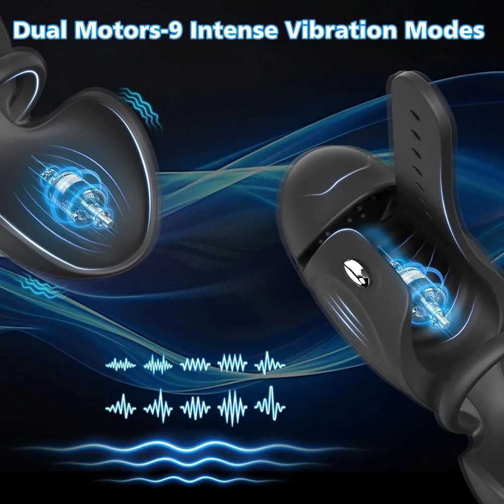 4 in 1 Adjustable Male Masturbator Penis Vibrator Trainer for Men Adult Sex Toys Stroker with Cock Ring Testicle Masturbators XJ250607