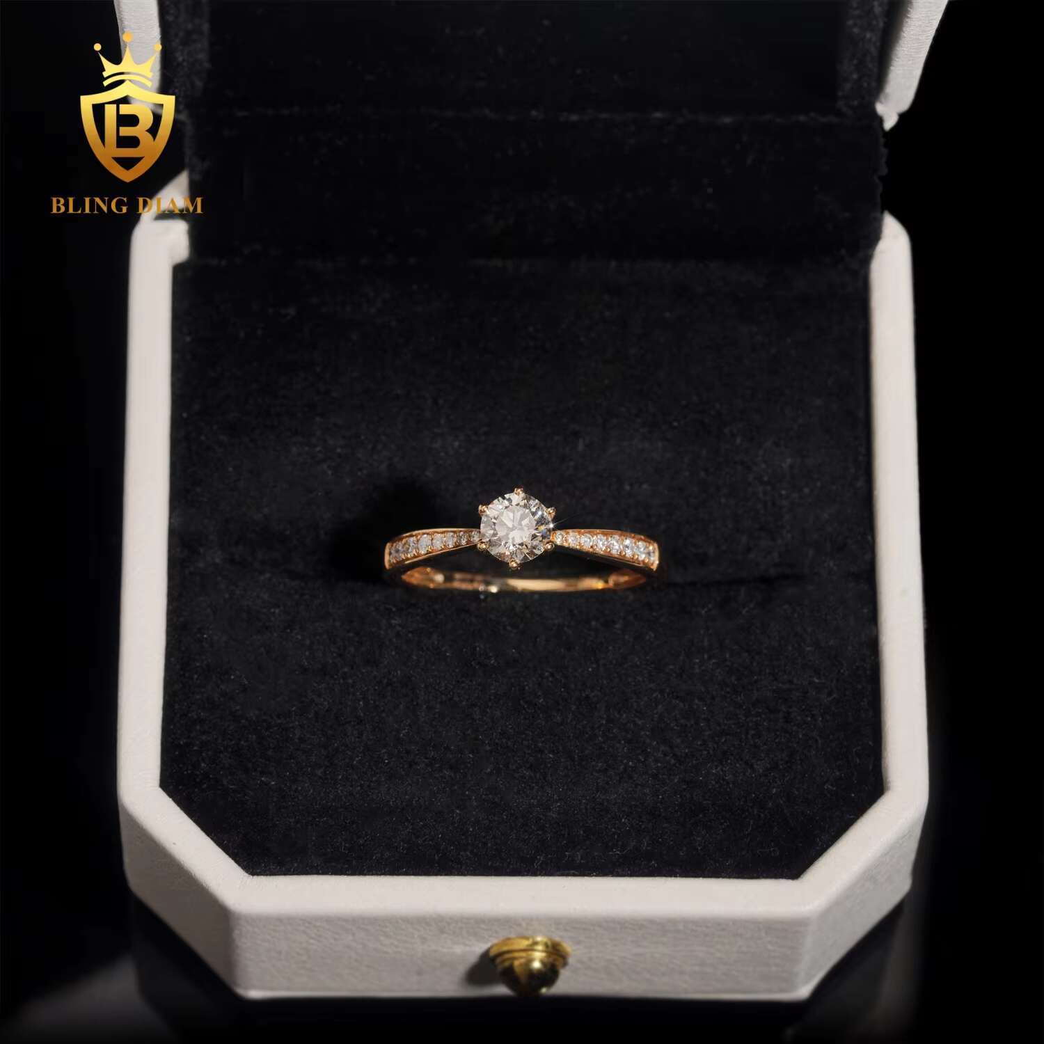 High Quality Moissanite Ring 925 Silver Vvs Diamonds Lab Grown Diamonds Engagement Rings