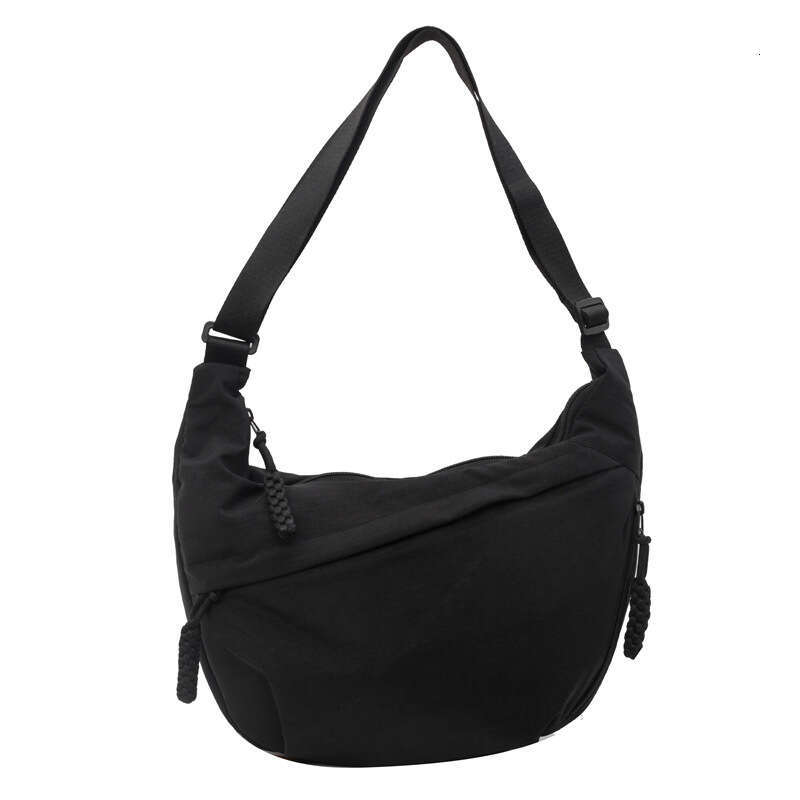 Minimalist Women's Crossbody Large Capacity Solid Color Versatile Dumpling Lightweight Commuter Student Class Shoulder Bag