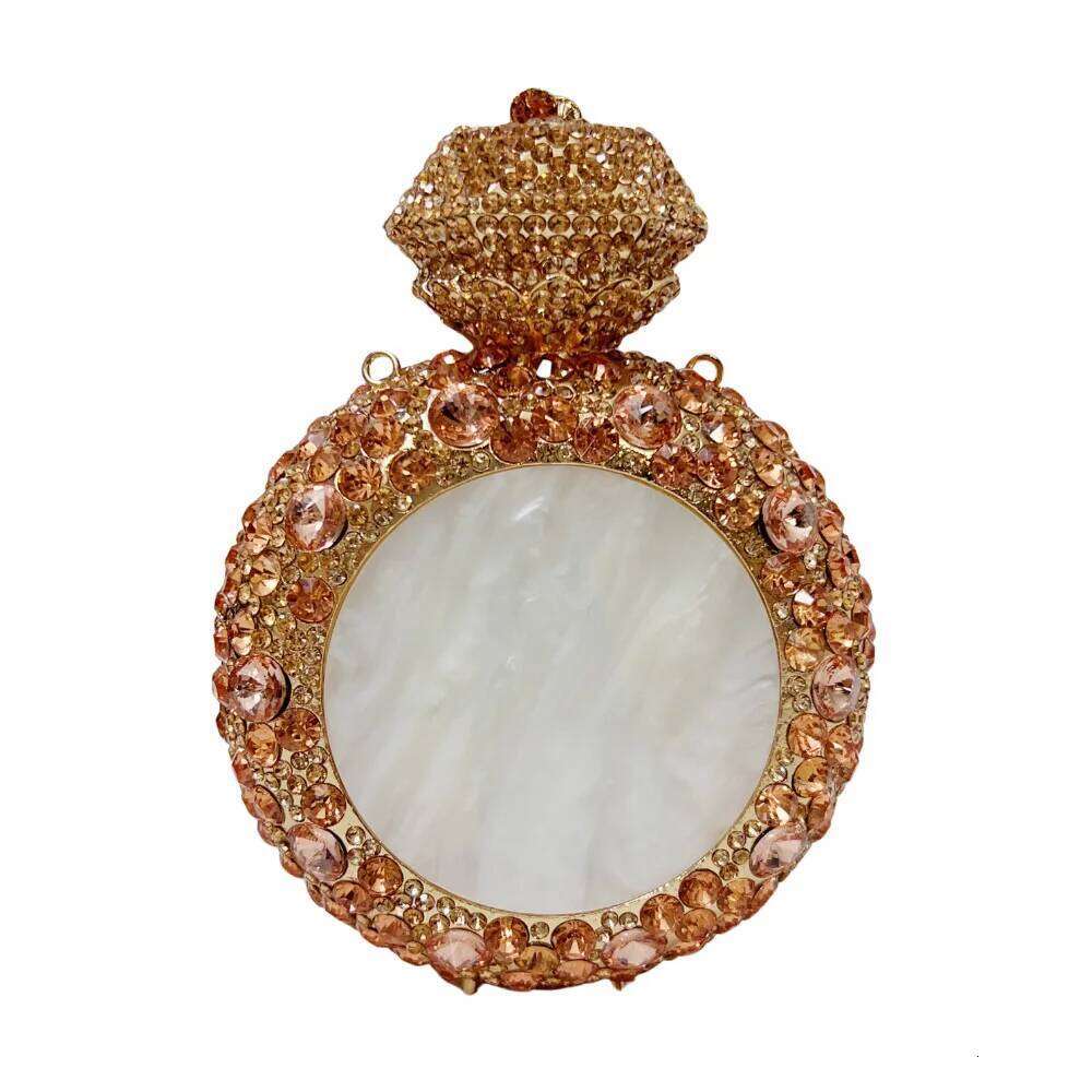 XIYUAN Perfume Bottle Crystals Evening Bags Women Rhinestones Day Clutches Metal Gems Clutch Purses Wedding Party Purse