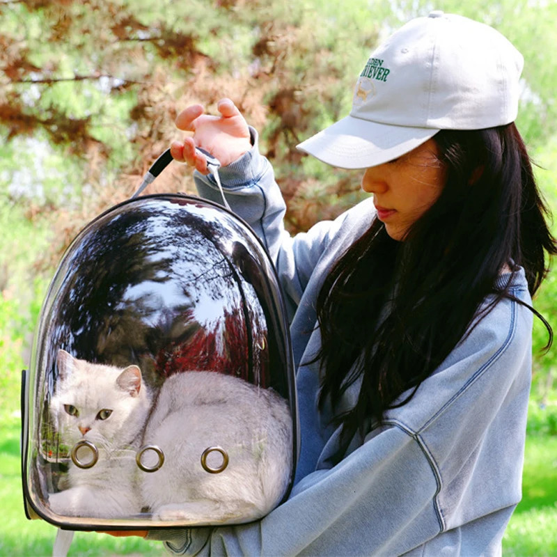 Pet Carrying Bag Space Pet Backpacks Breathable Portable Transparent Backpack Puppy Dog cat Transport Space Capsule Bags 250603