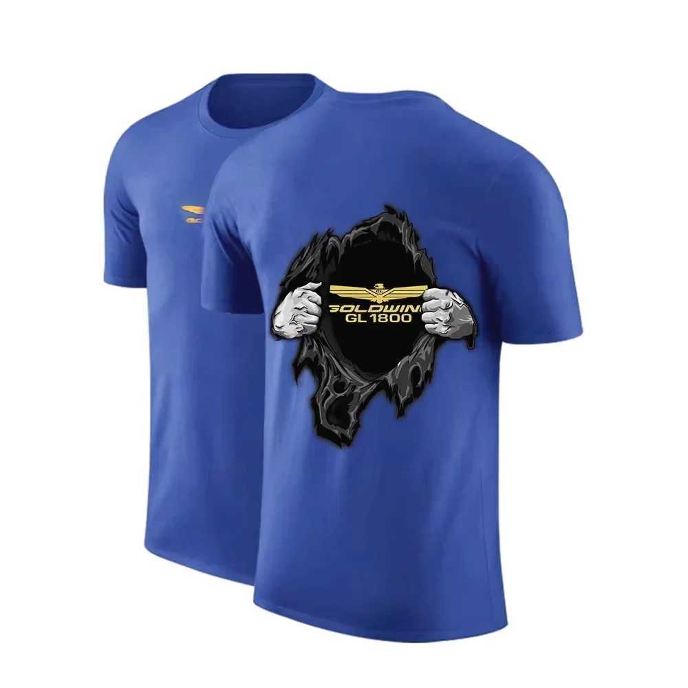 2024 New Goldwing GL1800 Japan Motorcycles Men T-shirt Summer Fashion Print Outdoor Short Sleeve Cotton Oversized Tops unisex X250607