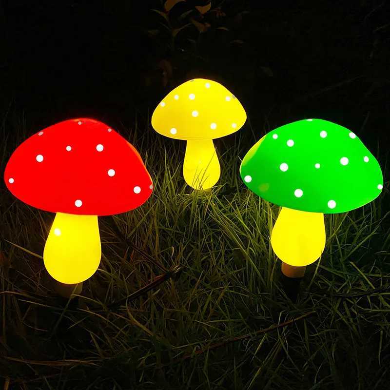 8 Modes Outdoor Solar Pathway Lights Smart Sensor LED Cute Mushroom Lamp Waterproof Patio Yard Backyard Lawn Garden DecorationsXJ250606