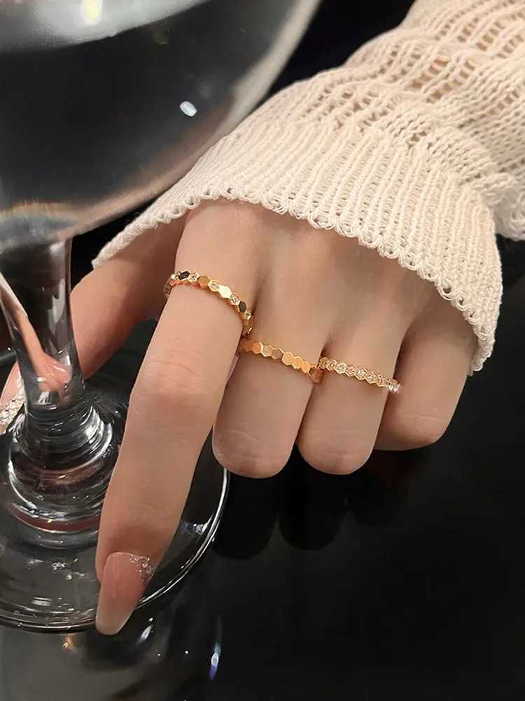 925 Sterling Silver Zircon Geometric Shape Rings For Women Gift Match Daily Party High Quality Vintage Fine Jewelry Accessories XJ250606