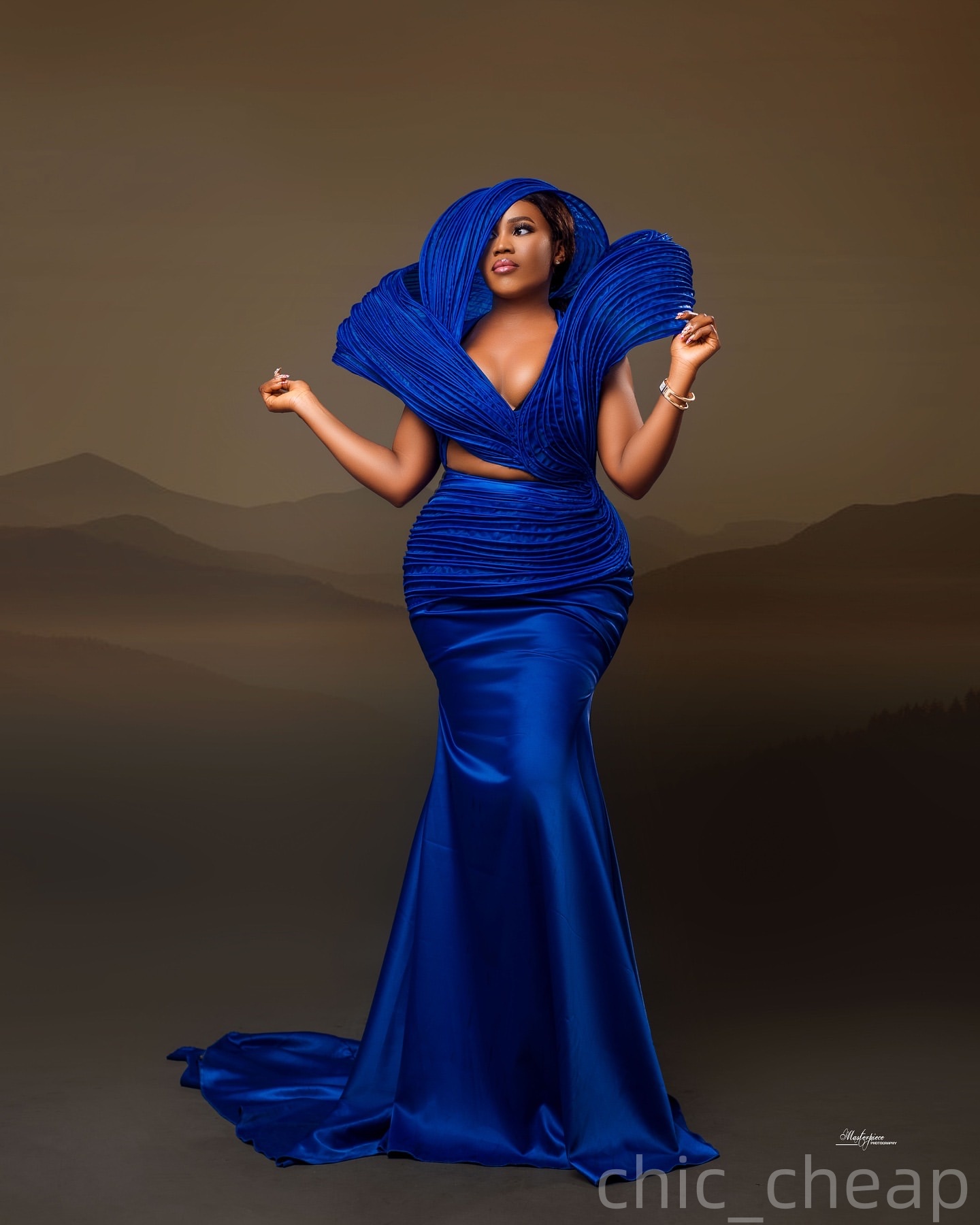 Royal Blue Mermaid Prom Dresses 2025 Stylish Satin Elegant Evening Formal Party Second Birthday Engagement Gowns Plus Size Dress For Special Occasions