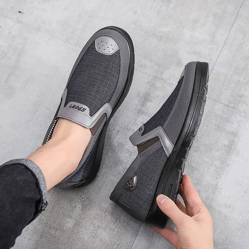 Ddmyoutdoor New Spring Canvas Men Loafers Slip On Casual Shoes Fashion Summer Breathable Soft Flat Driving Shoe Hjk Outdoor Shoes