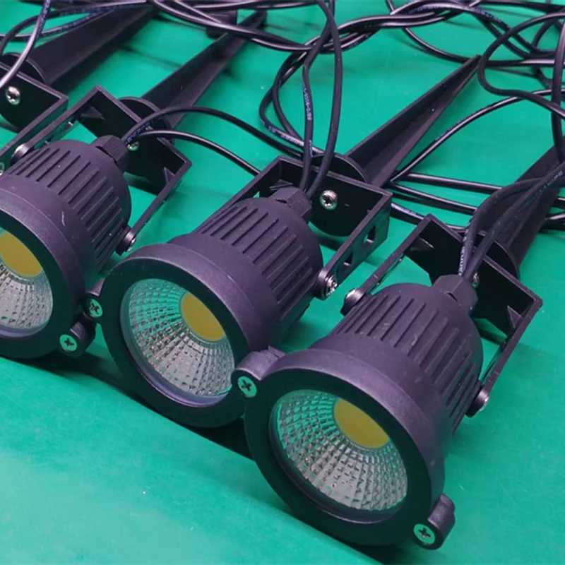 2 Meters Removable LED Garden Lights Waterproof Lawn Lamp 220V 12V 5W Landscape Spike Bulb IP65 LED Light Garden Path Spotlights W250607