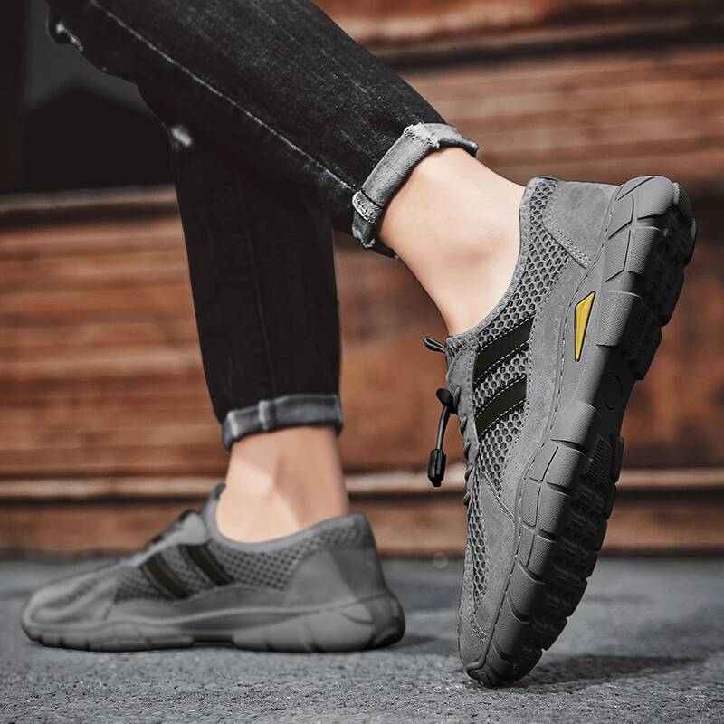 Ddmyoutdoor Men S Summer Sneakers Trainers Flat Bottomed New Outdoor Hiking Hollow Breathable Mesh Casual Shoes Tenis Masculino Outdoor Shoes