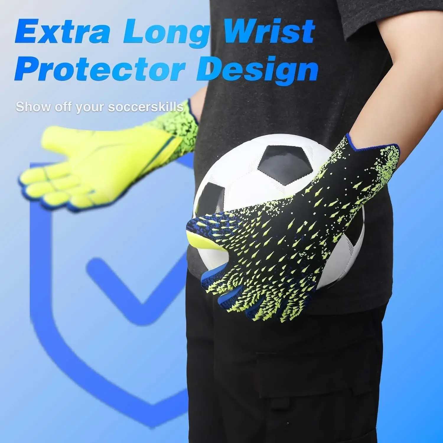 Soccer Goalkeeper Gloves Football Goalie Gloves With Sizes 6/7/8/9/10 Football For Men Boys Youth Adult Kids XJ250606