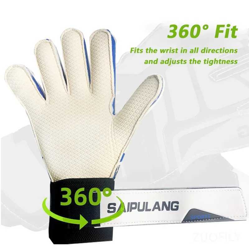 Professional Goalkeeper Gloves Thickened Teenager Latex Football Protection Gloves Goalkeeper Soccer Goalie Protective Equipment XJ250606