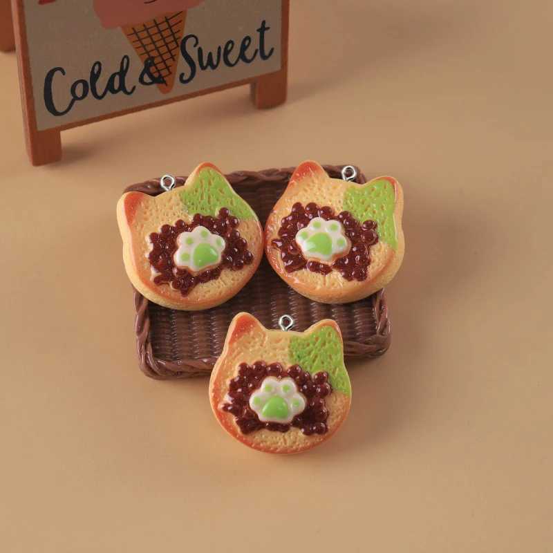 10Pcs Cute Rabbit Bear Bread She Resin Charms Animal She Toast Cookies Pendants for Earrings Keychains DIY Jewelry Making XJ250607