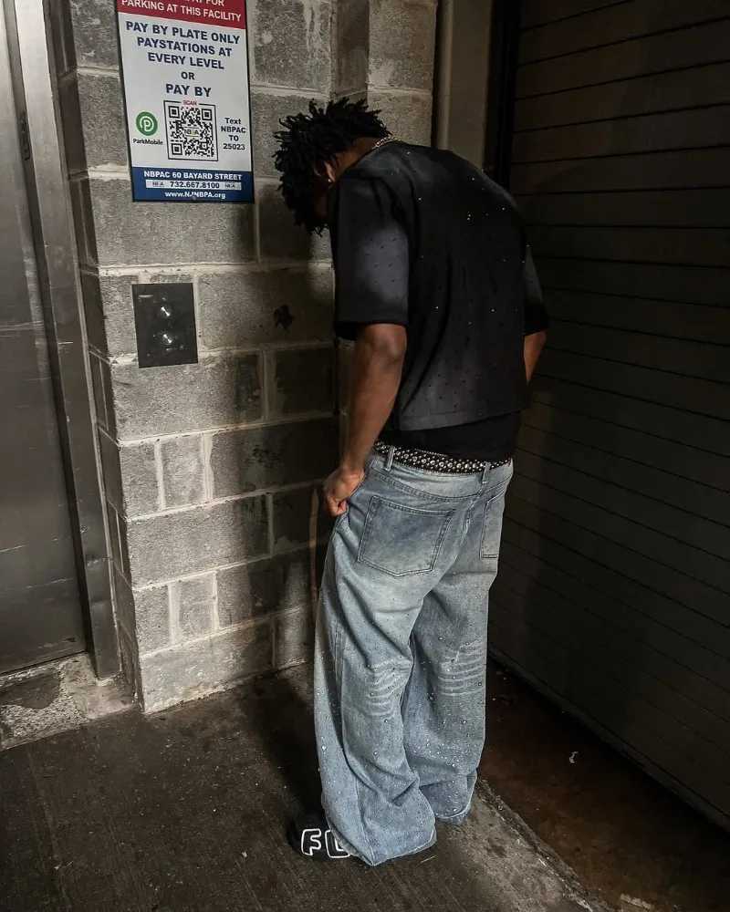 2025 Summer Casual Fashion High Street Retro Embroidered Short Sleeve Top Men Y2k Hip Hop Rock Punk Oversized T-shirt Women W250607