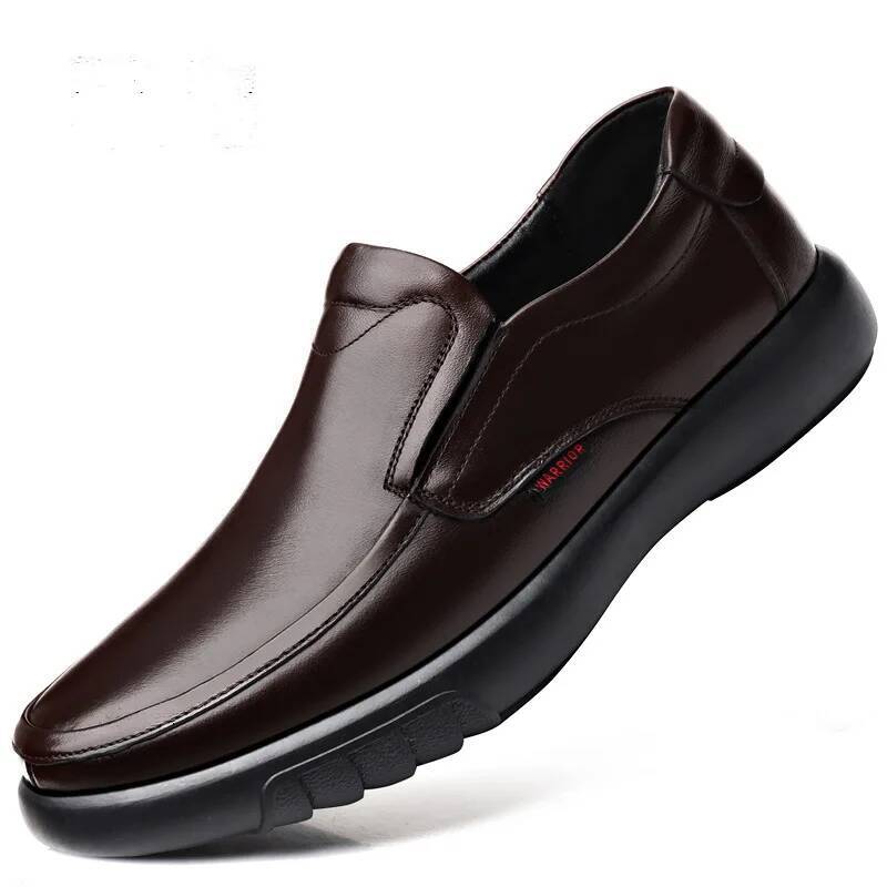 Ddmyoutdoor Men S Genuine Big Size Slip On Loafers Leather Casual Shoes Fashion Winter Warm Footwear New Outdoor Shoes