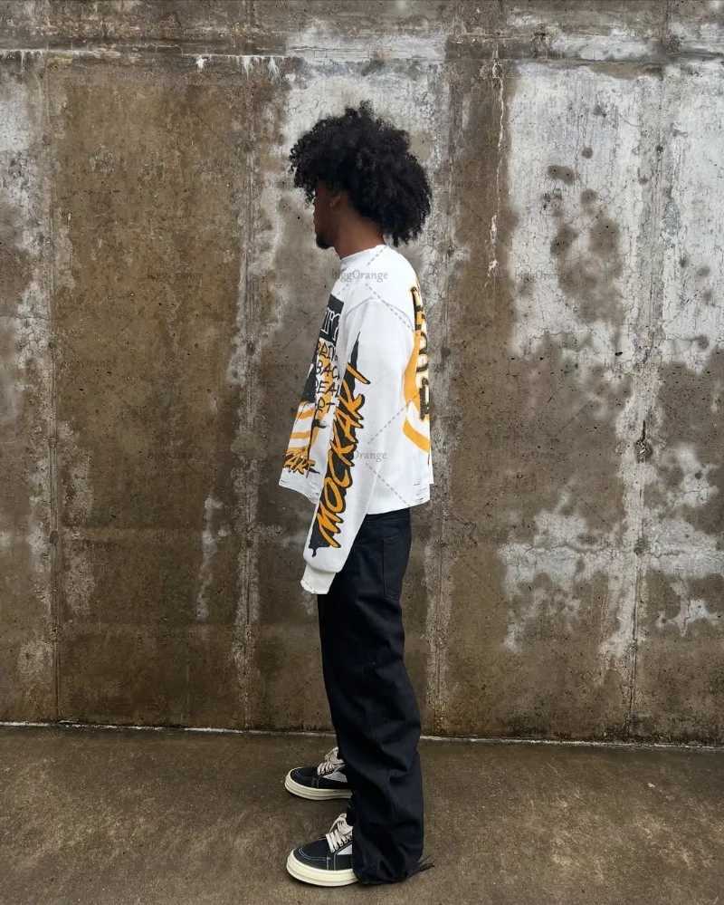 2025 High Street Retro Harajuku Graphic Top Men Hip Hop Streetwear Gothic Punk Round Neck Pure Cotton Casual Long Sleeve T-shirt W250607