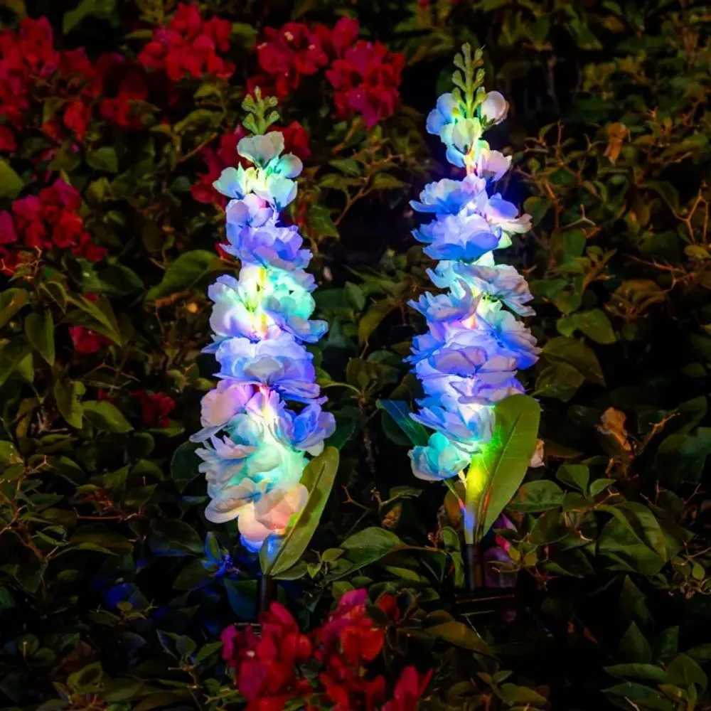 1PC 1Head Solar Powered Swallow Grass Plug-in Lamp available in Pink Blue White and Purple Used for Garden Outdoor Decoration W250607