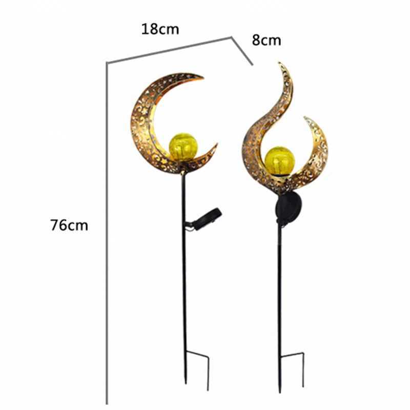 LED Solar Lights Outdoor Waterproof Moon Fire Fairy Lawn Garden Flamingo Lamp for Pathway Landscape Courtyard Garland Decoration XJ250606