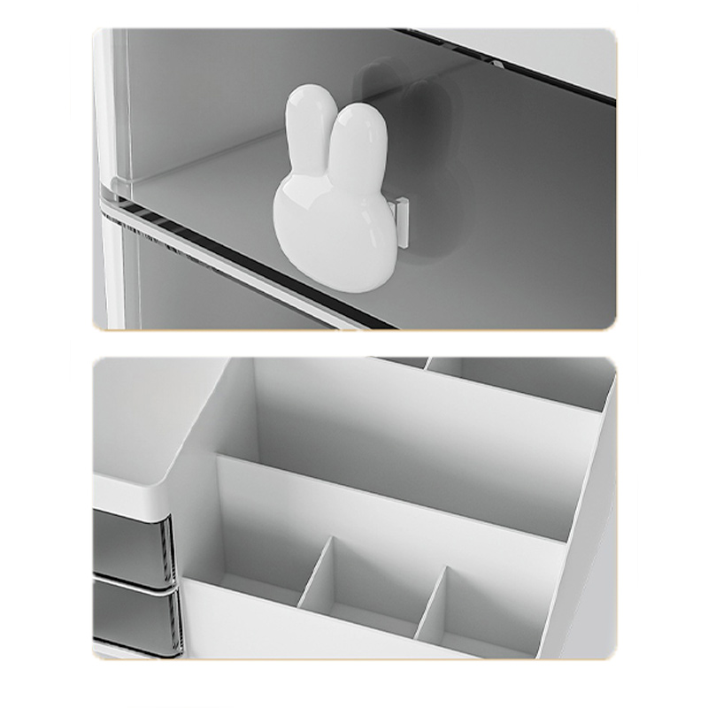 Cosmetic Organizing Bin Sturdy Transparent Desk Topper for Beauty Products