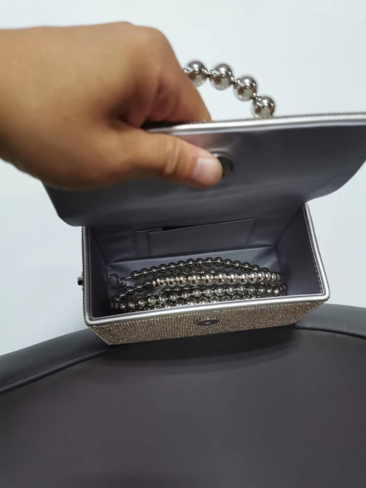 Top Quality New Style Shenglu New Shiny Handmade Diamond-Studded Small Square Bag Full Diamond Rhinestone Bag Handbag High-End Feel New Free Delivery 