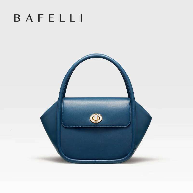 Womens Original Style Brand Purse by BAFFELI Casual Evening Leather Bag with Bent Design