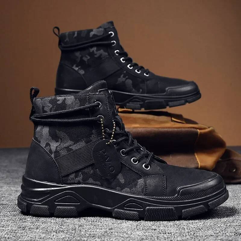 Ddmyoutdoor Camouflage For Autumn Winter Platform Outdoor High Top Shoes Men Ankle Boots Buty Robocze Meskie Outdoor Shoes