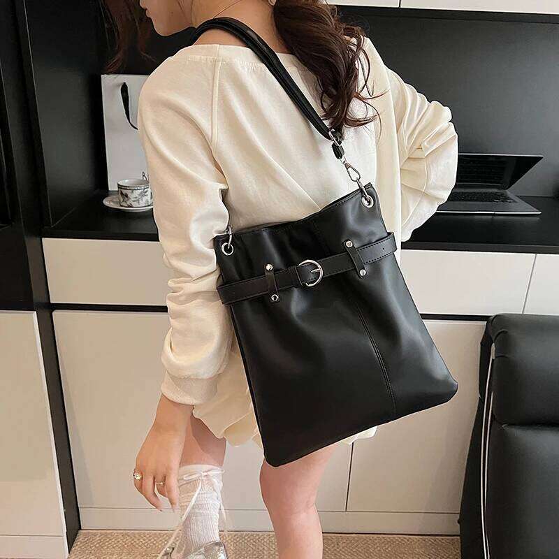 LEFTSIDE PU Leather Crossbody Lady Shoulder Bag for Women 2025 Summer New Trend Fashion Handbags School Bags Backpacks