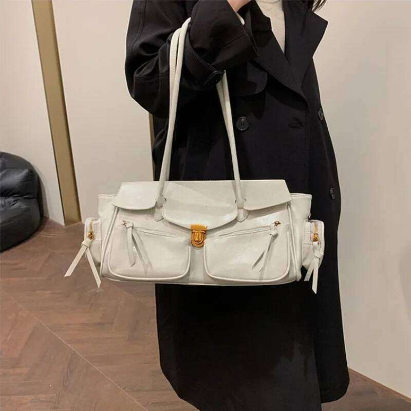 Vintage Underarm For Girl Designer Multi-Pocket Satchels Versatile Motorcycle Bag 2025 Y2k Latest Handbags