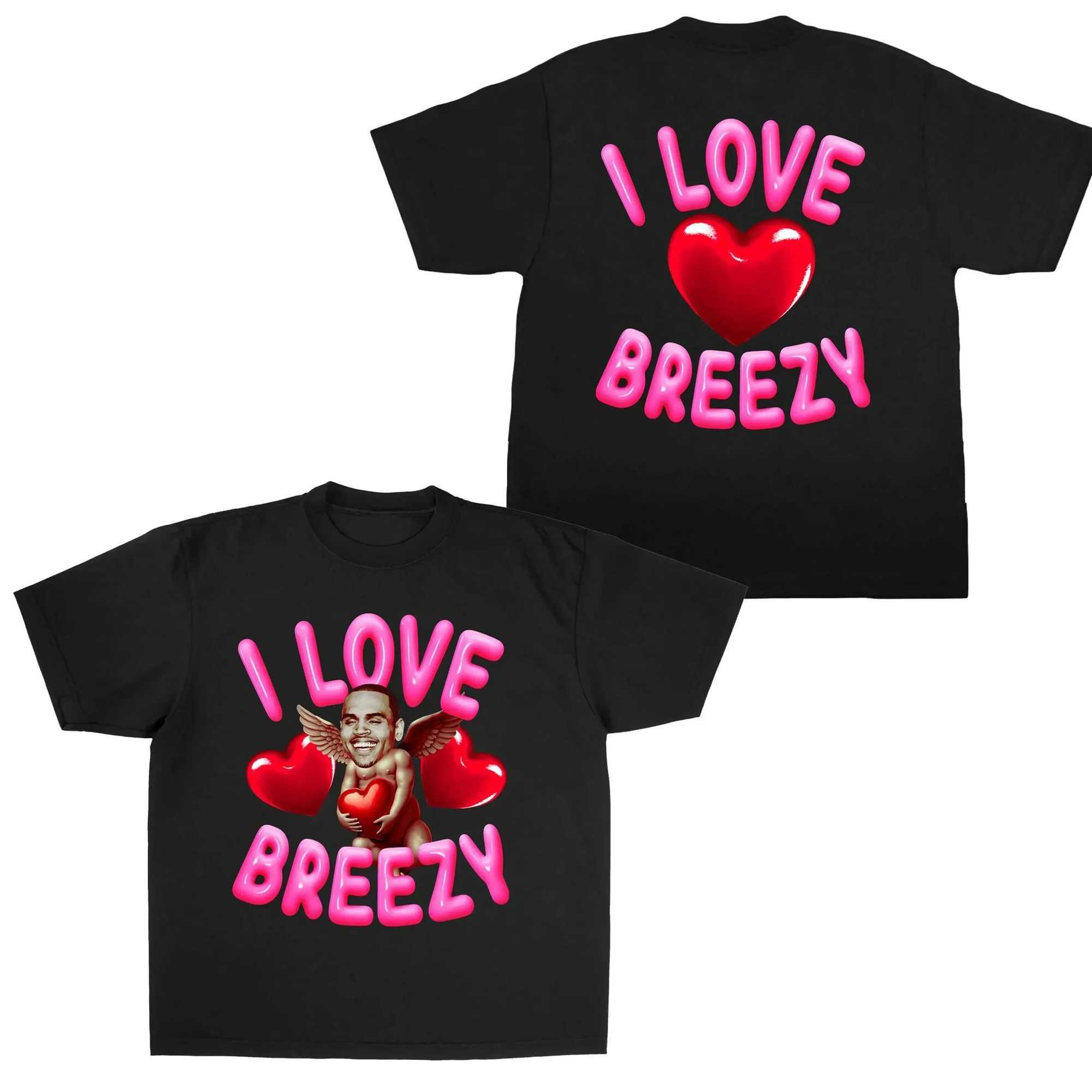 Chris Brown Breezy Bowl XX Concert Tour Cotton T Shirts Vintage Hip Hop Gothic T Shirt Mens Oversized Cotton T-shirt Streetwear W250607