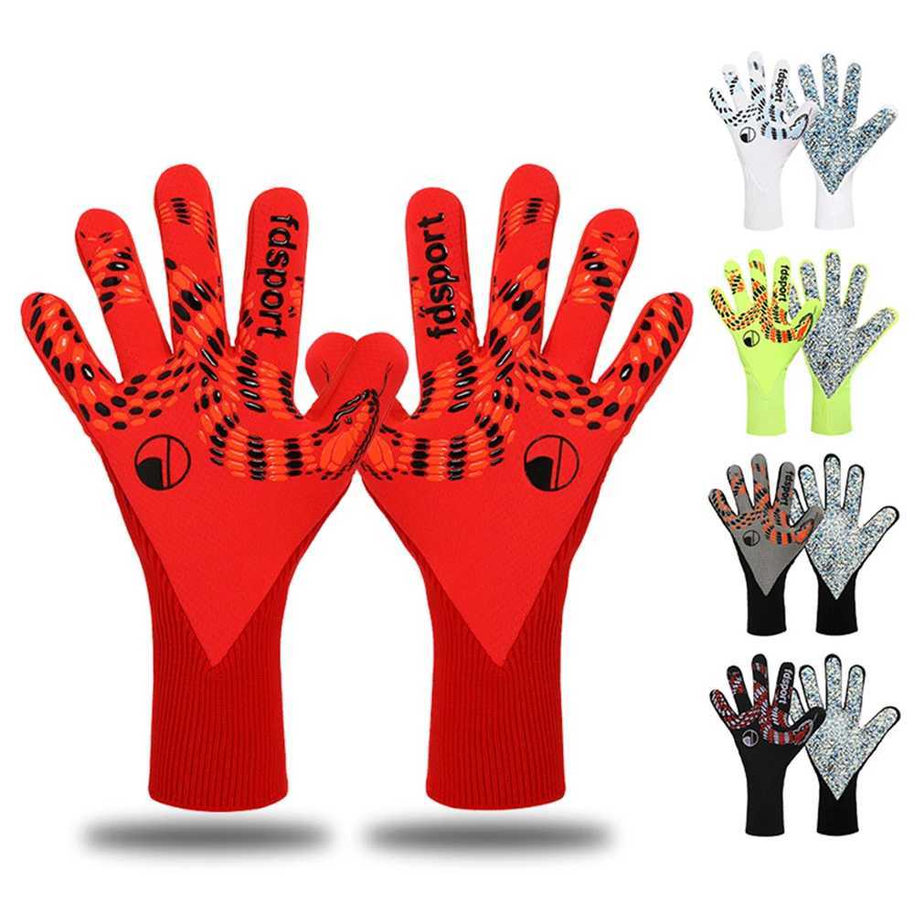 Men Women Professional Football Soccer Rugby Training Match Goalkeeper Gloves Goalie Glove Non-slip 4mm Thickened Latex Protection XJ250606