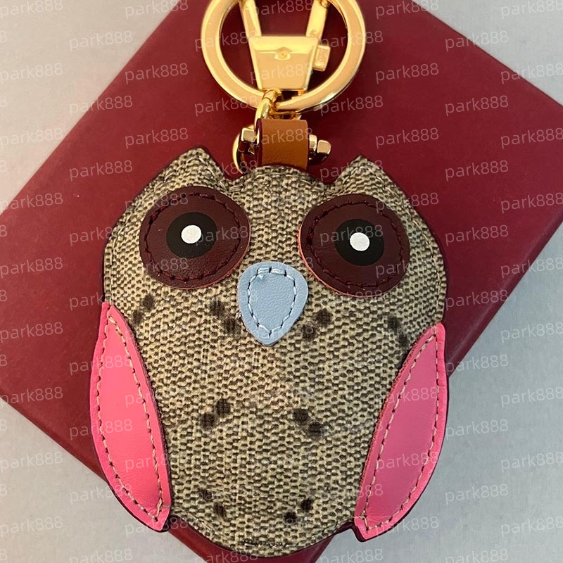 (Order by pic in opt, not by desc) Animal shaped leather keychain bag charm card holder