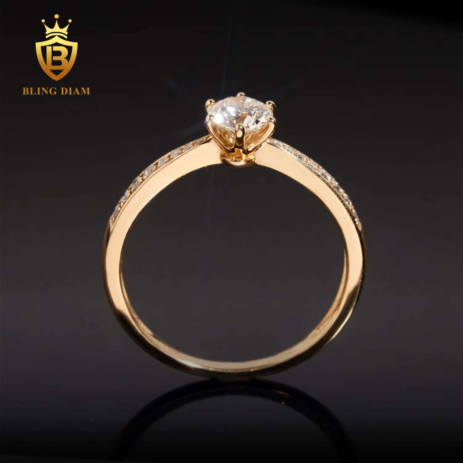 High Quality Moissanite Ring 925 Silver Vvs Diamonds Lab Grown Diamonds Engagement Rings