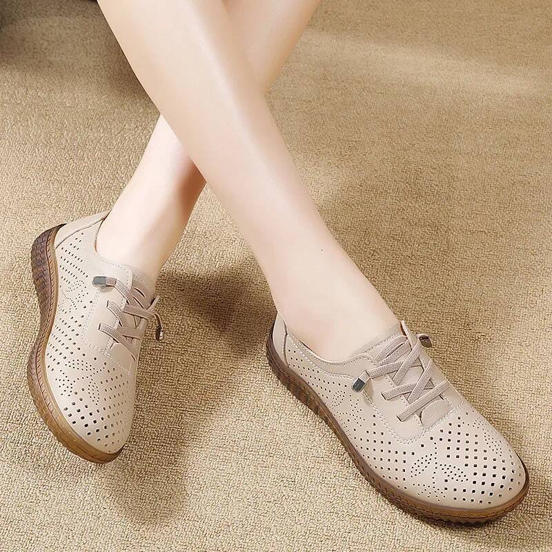 ddmyoutdoor Hollow Flat Mother Casual Shoes Simple White Wear Resistant Women Sneakers Outdoor Outdoor Shoes