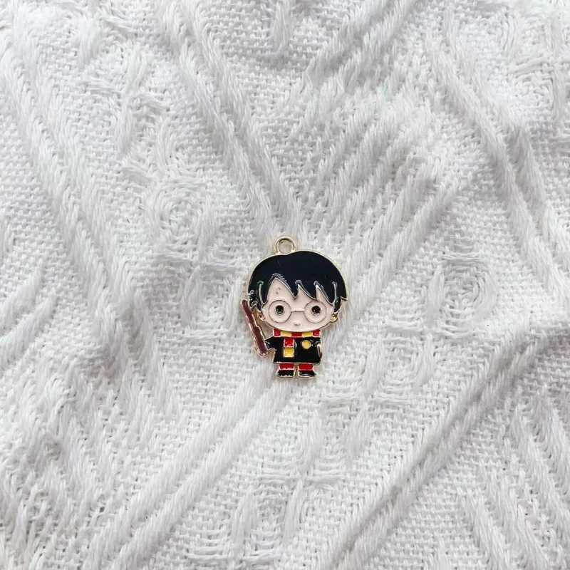 10Pcs Cartoon Enamel Metal Magic College Character Charm Pendants For Necklace Earring Bracelet Craft DIY Jewelry Making XJ250607